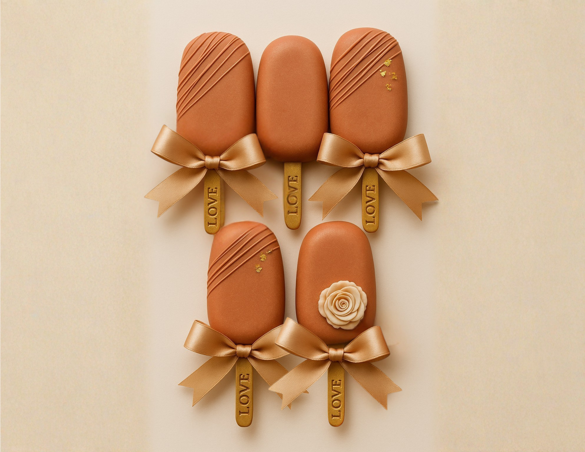 PATYCZKI DO LODÓW ZŁOTE 10 cm • 10 szt • Cakesicles Cake Pops Dekoracje LOVE - zdjęcie 2